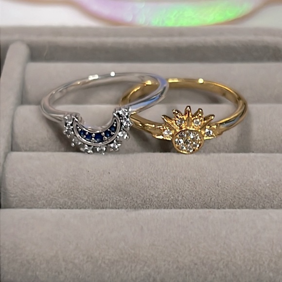 Celestial Sun & Moon Ring Set - Picture 3 of 4